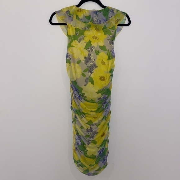 ZARA sleeveless tulle floral dress size M - Picture 14 of 16